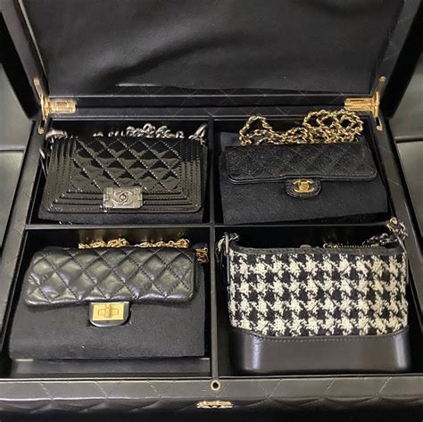 set of four mini bags chanel|Chanel mini bags 2021.